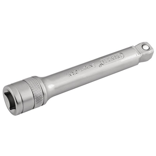 Draper 1/2"D 125mm Wobble Extension Bar Satin Chrome knurled Ring 16762