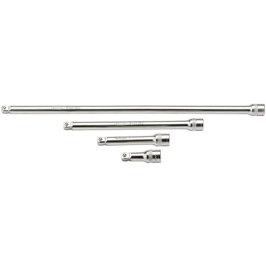 Draper Wobble Extension Bar Set 1/2"D Micro Satin Chrome 4 Piece 16770