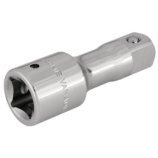 Draper 3/4"D 100mm Extension Bar Polished Finish Spring Loaded 16812