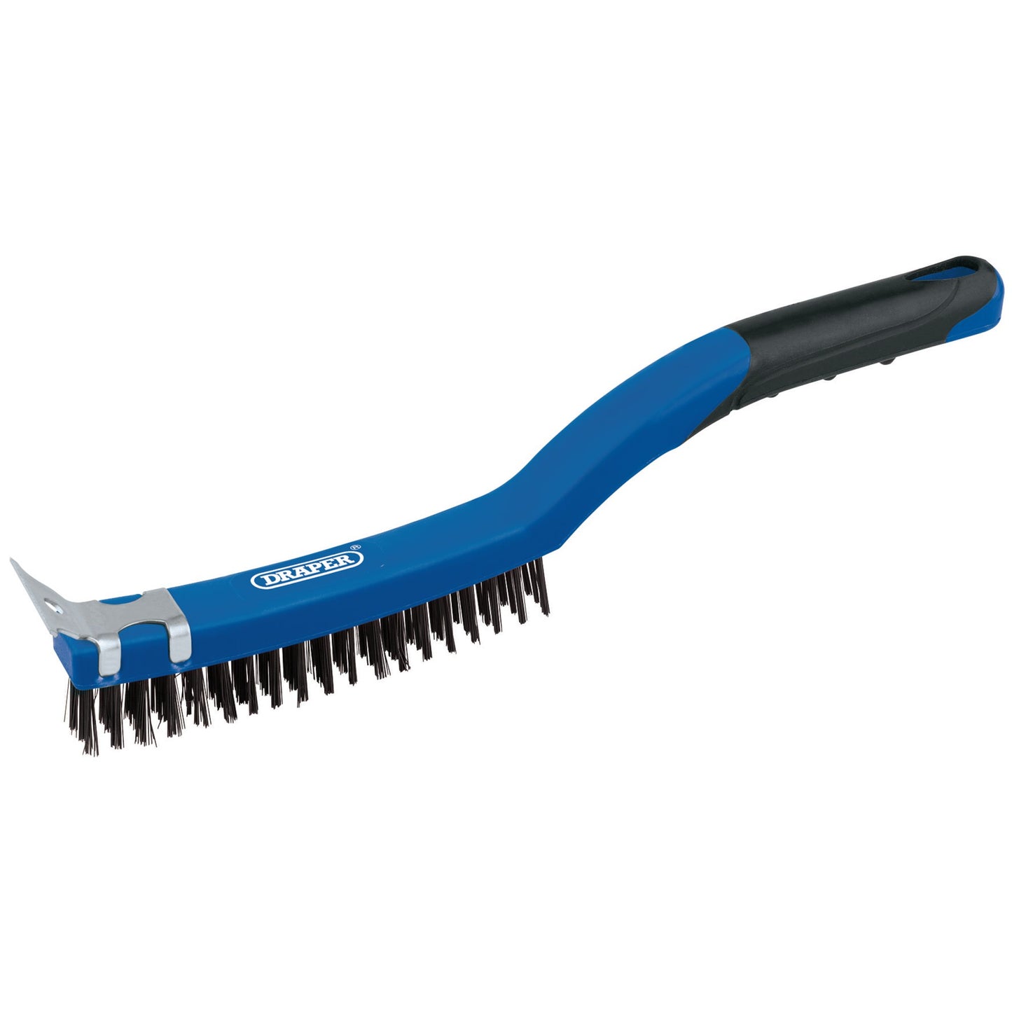 Draper 3 Row Carbon Steel Wire Scratch Brush with Scraper 350mm 17179