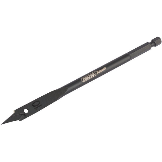 Draper Expert Flat Wood Bit 10mm 6mm Shank Precision Central Point 17427