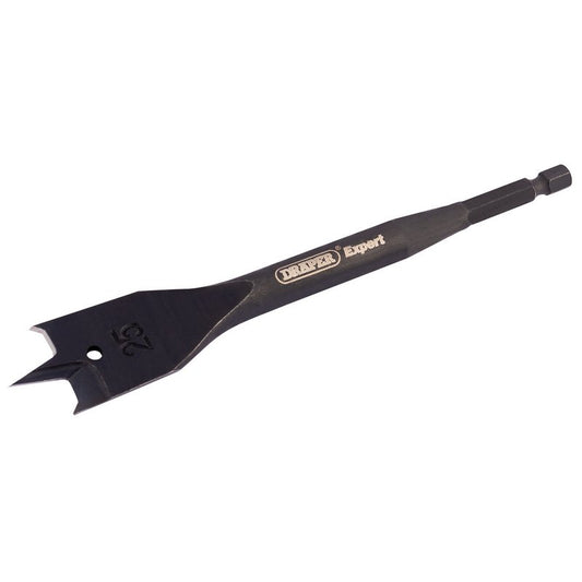 Draper Expert Flat Wood Bit 25mm 6mm 1/4 Hex Shank Precision Central Point 17434