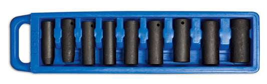Laser Tools Metric Deep Impact Socket Set 1/2" Single Hex 9pc In Carry Case 1749
