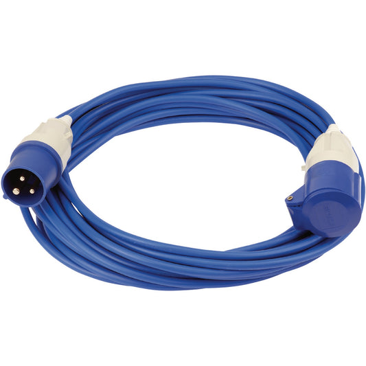 Draper 230V Electrical Extension Cable 2.5mm 16A Plug 14m Long 17569