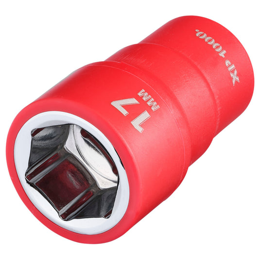 Draper XP1000 VDE Insulated Socket 3/8"D 17mm 6 Point Standard Length 17650
