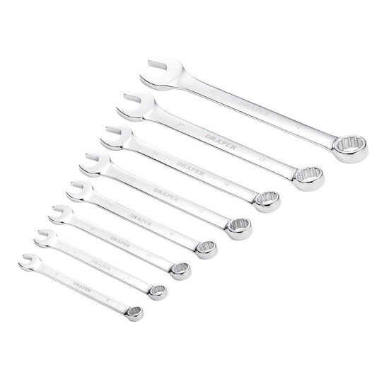 Draper HI-TORQ Metric Combination Spanner Set 8 Piece 8-19mm 17981