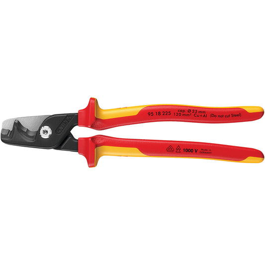 KNIPEX StepCut XL VDE Cable Shears 225mm Stranded 120 mm² Aluminium 35 mm² 18131