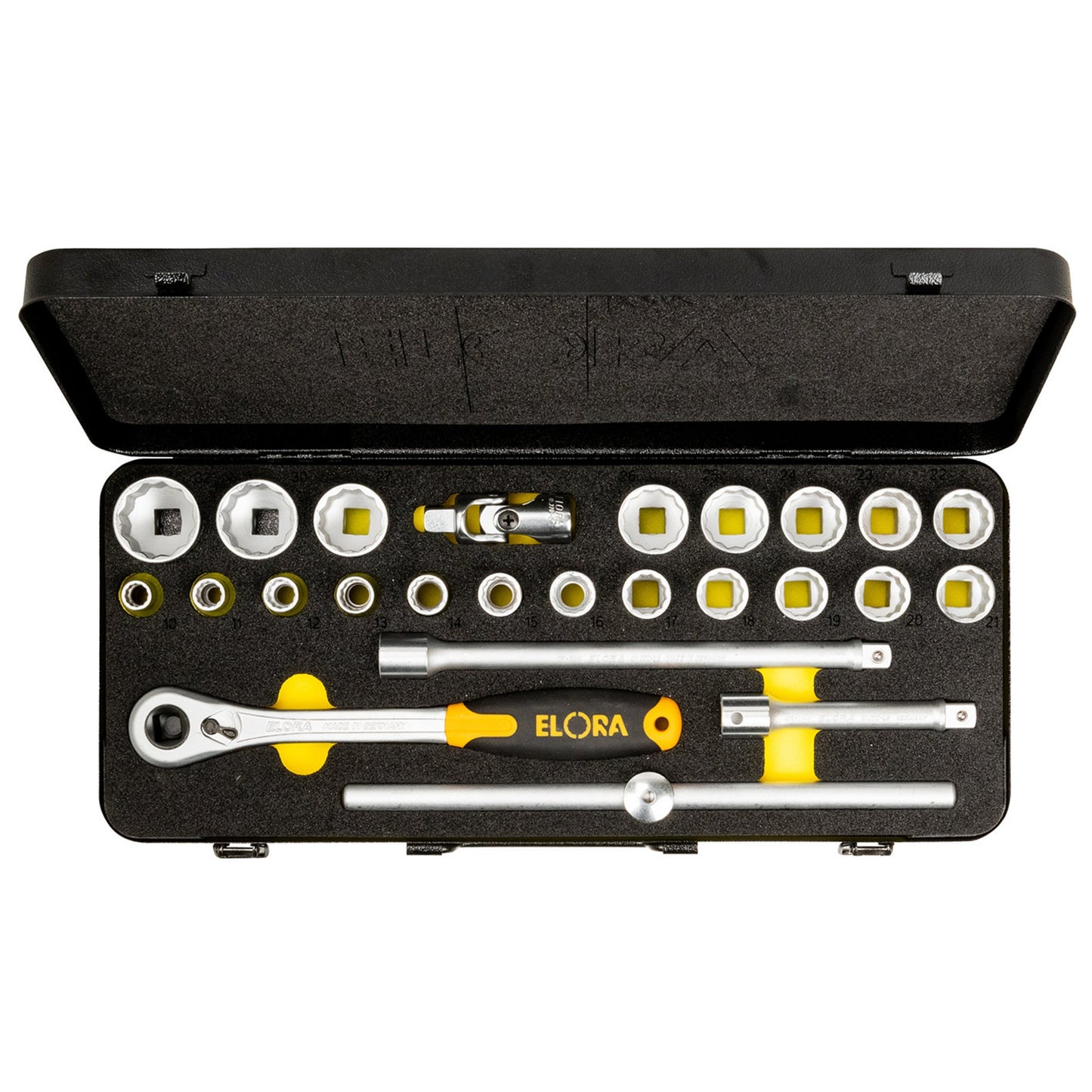 Elora Limited Edition Metric Socket Set, 1/2" Sq. Dr. (25 Piece)