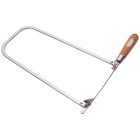 Draper 295mm Throat Fretsaw Frame and Blade 295mm Plated With Wood Handle 18153