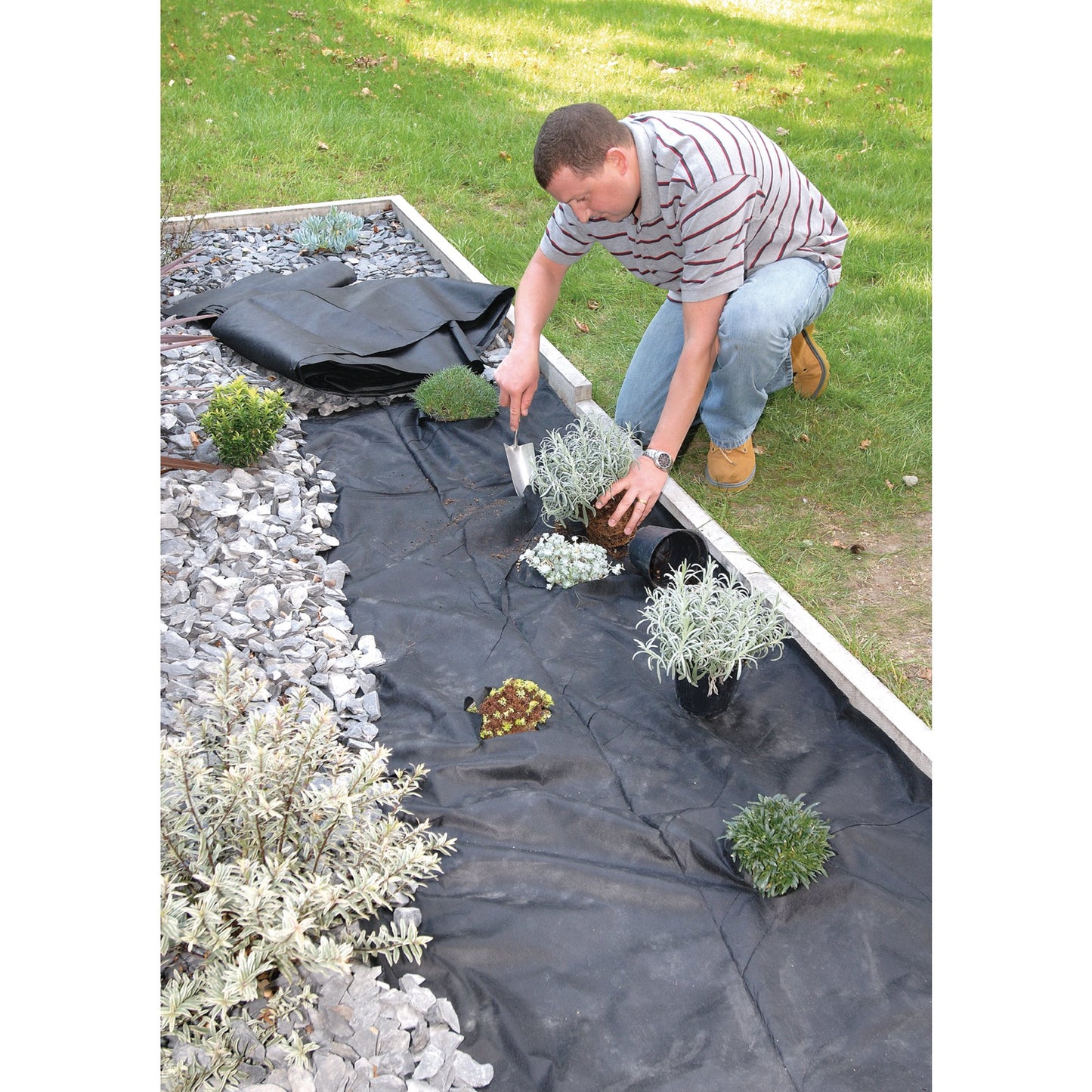 Draper Weed Control Matting 20 x 1m Use Under Gravel Stones Patios Decking 18363