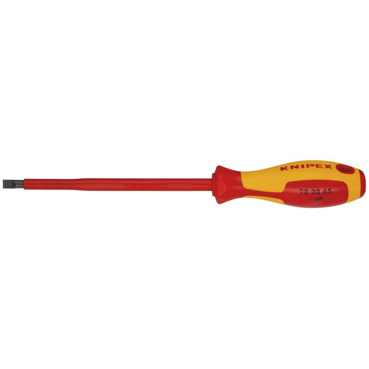 KNIPEX VDE Insulated Slotted Screwdriver 6.5 x 150mm 98 20 65