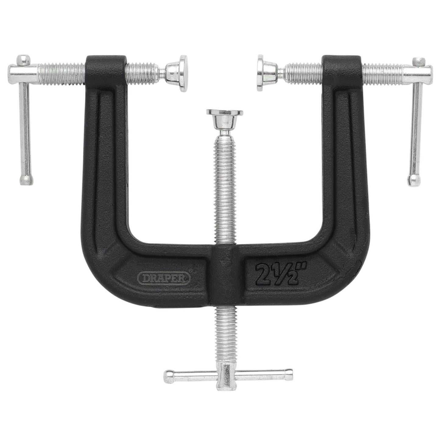 Draper 3-Way G-Clamp 63mm Cast Iron Frame With Swivel Shoe 19404
