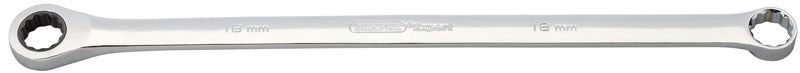 Expert Draper Extra Long 18mm Hi-Torq® Metric Long Pattern Ratcheting Ring Spanners
