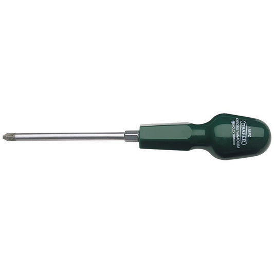 Draper Pozi Drive Cabinet Pattern Screwdriver No.2 x 100mm Oval Handle 19508