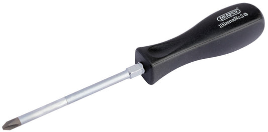 Draper Cross Slot Mechanic's Screwdriver No.2 x 100mm SVCM steel blade 19533