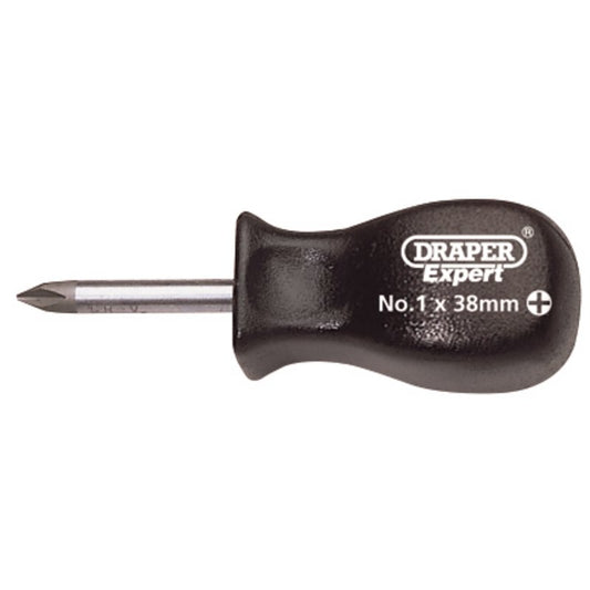 Draper Cross Slot Mechanic's Stubby Screwdriver No.1 x 38mm 19540