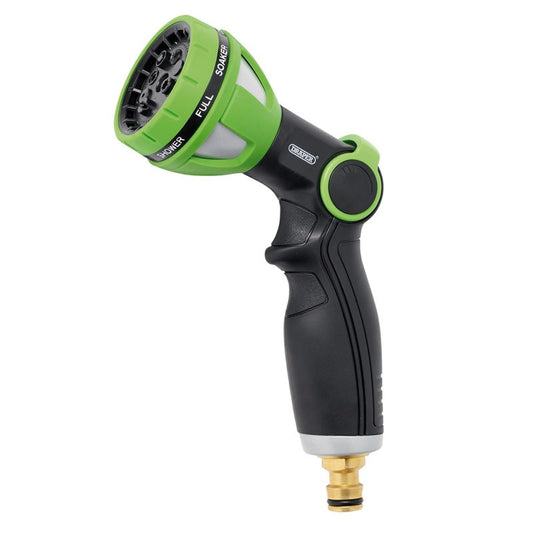 Draper 8 Pattern Garden Spray Gun with Thumb Control Rubberised Grip 19722