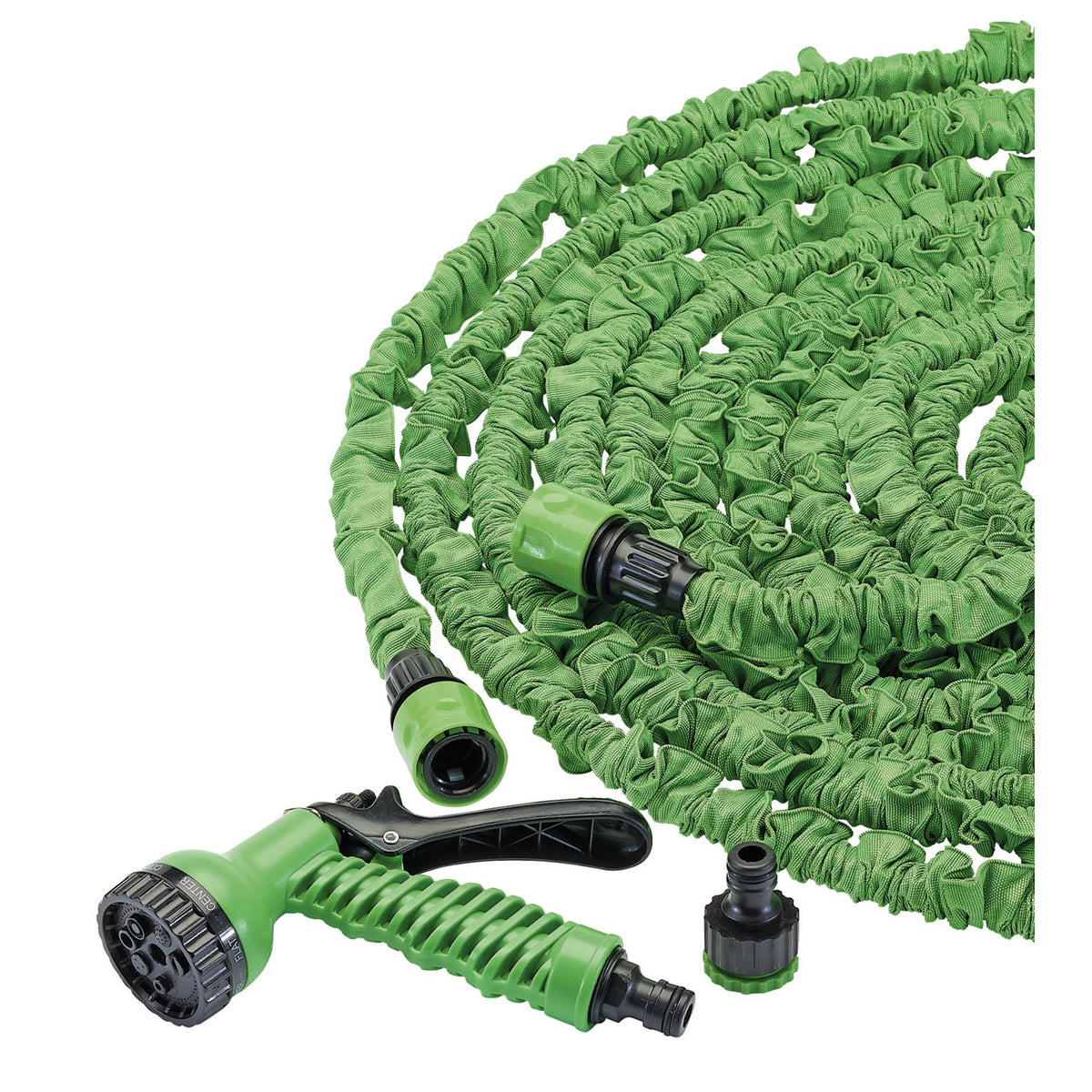 Draper Expanding Recoil Water Hose Kit Rubber 30m Bore 10mm With Spray Gun 19728