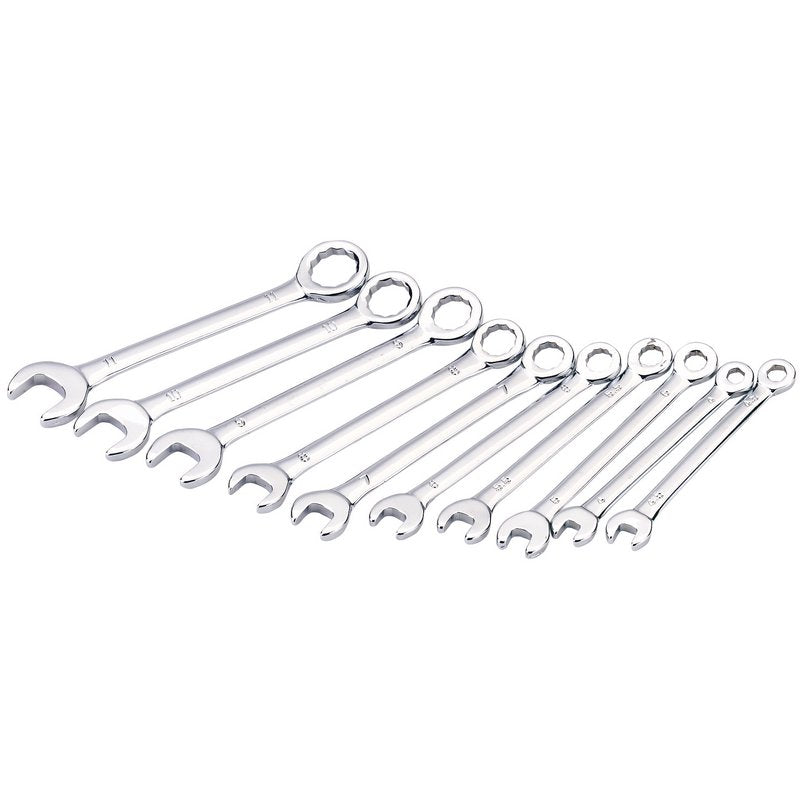 Draper Metric Midget Combination Spanner Set 10 Piece 15° offset jaw 19756