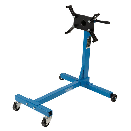 Draper 360° Rotating Engine Stand 450kg H Frame And Swivel Castors 20129
