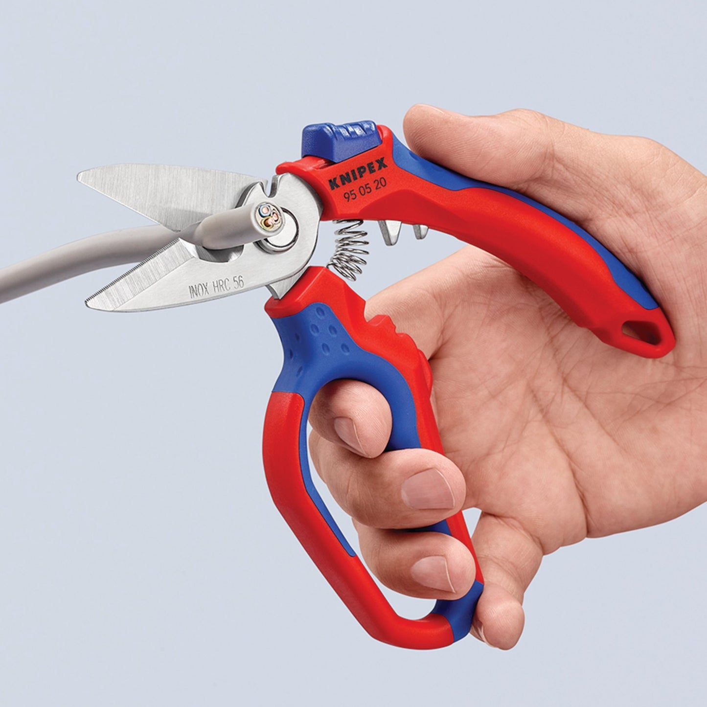KNIPEX Angled Electricians Wire Shears Crimper 160mm Long Capacity 6.0mm² 20290