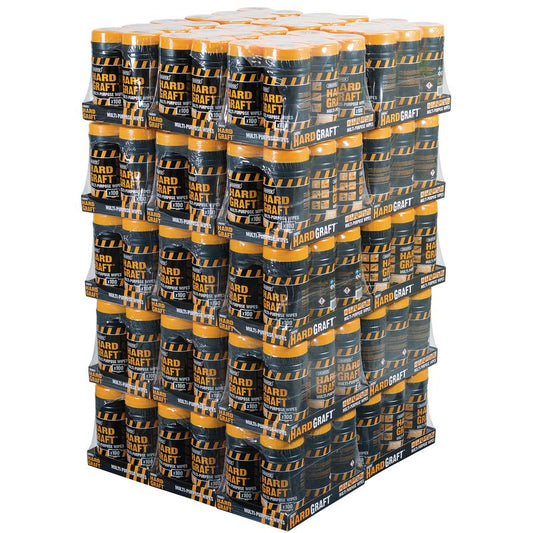 Draper Pallet of 180 Tubs of Multi Purpose Hard Graft Wipes (Tub of 100) 20483