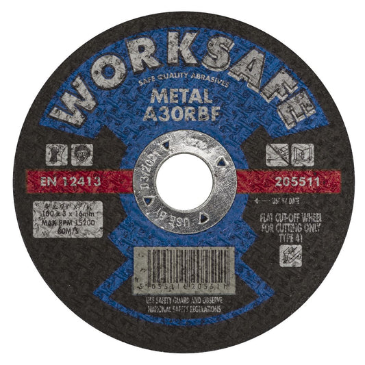 Sealey Cutting Disc Flat Metal �100 x 3.2 x �16mm 205511