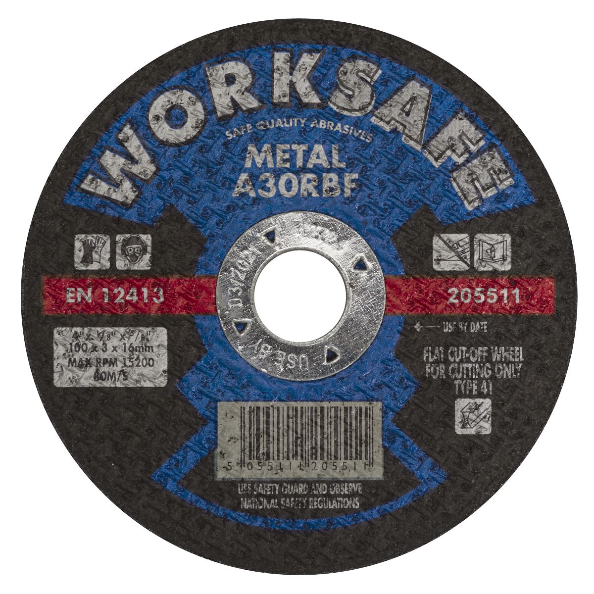 Sealey Cutting Disc Flat Metal �100 x 3.2 x �16mm 205511