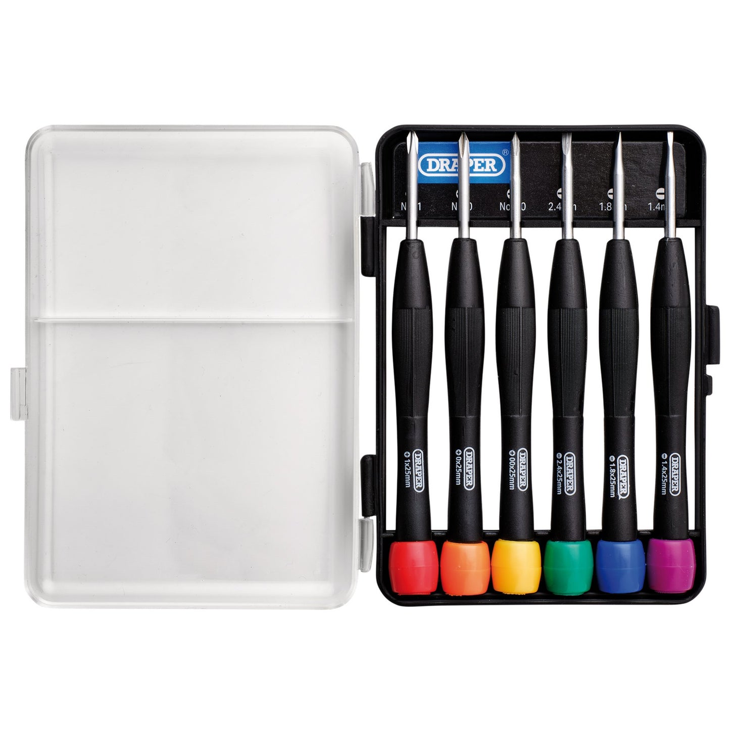 Draper Precision Screwdriver Set 6 Piece Plain & Cross Slot 20644