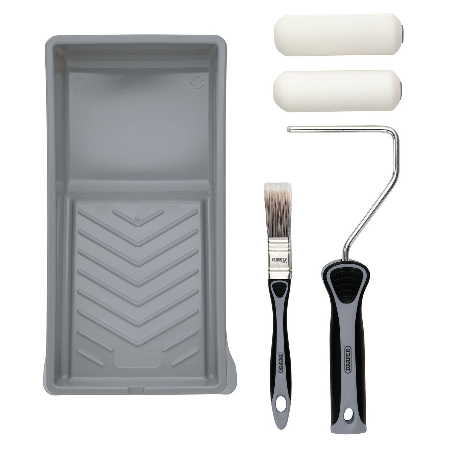 Draper High Density Foam Paint Roller and Brush Set with Soft Grip 5 Piece 20797