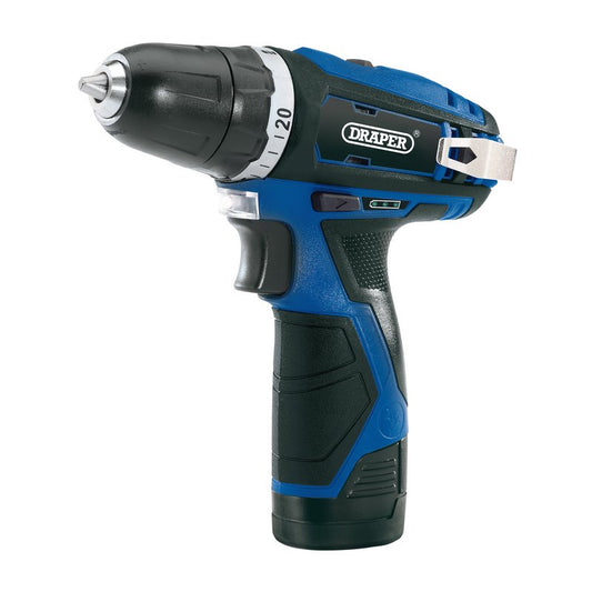 Draper Storm Force&#174; 10.8V Power Interchange Rotary Drill (+1x 1.5Ah Battery/Charger)