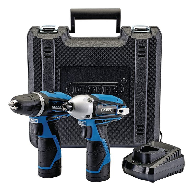 Draper Storm Force® 10.8V Power Interchange Impact Driver With (+2x Batteries/Charger)