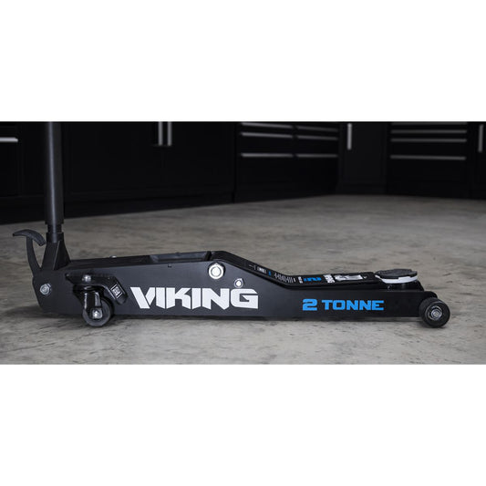 Sealey Viking Low Profile Professional Long Reach Trolley Jack 2 Tonne with Rocket Lift 2100TB