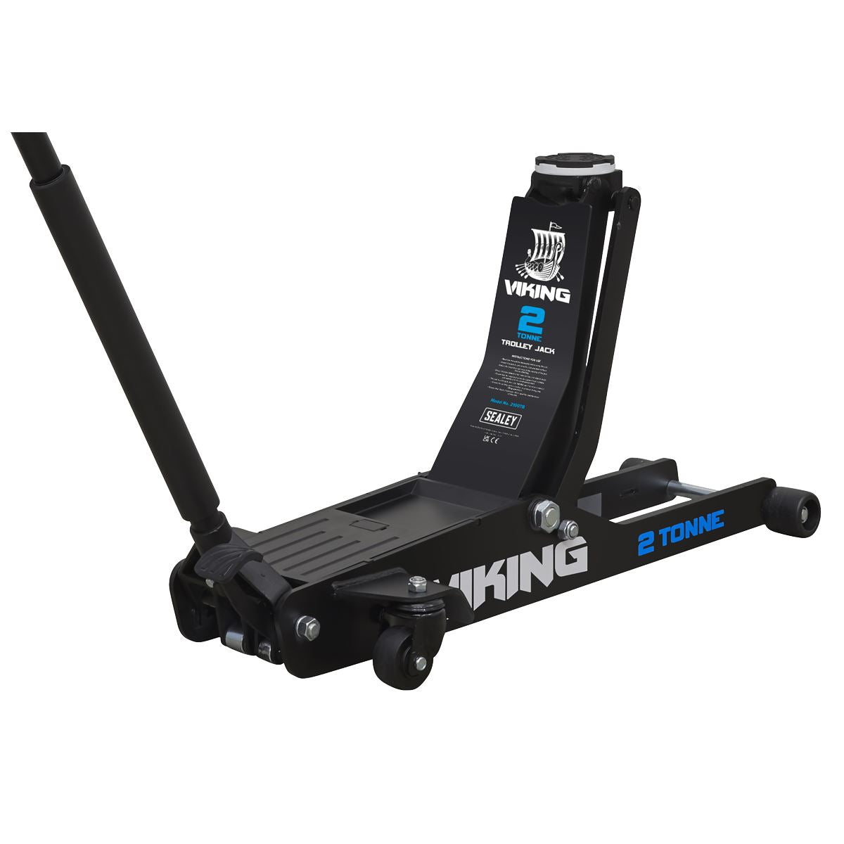 Sealey Viking Low Profile Professional Long Reach Trolley Jack 2 Tonne with Rocket Lift 2100TB
