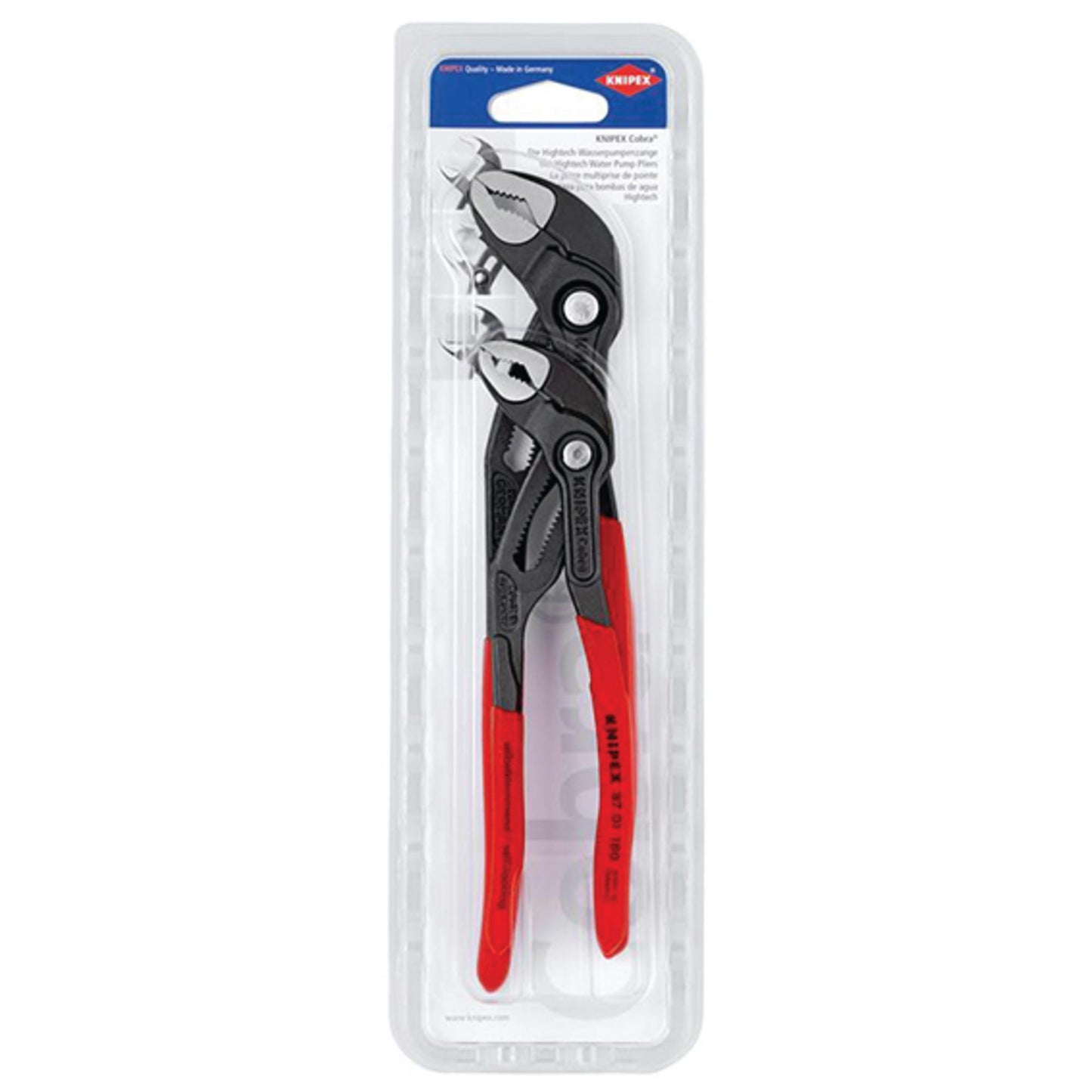 KNIPEX Cobra Water Pump Plier Set 180mm & 250mm 00 31 20 V01