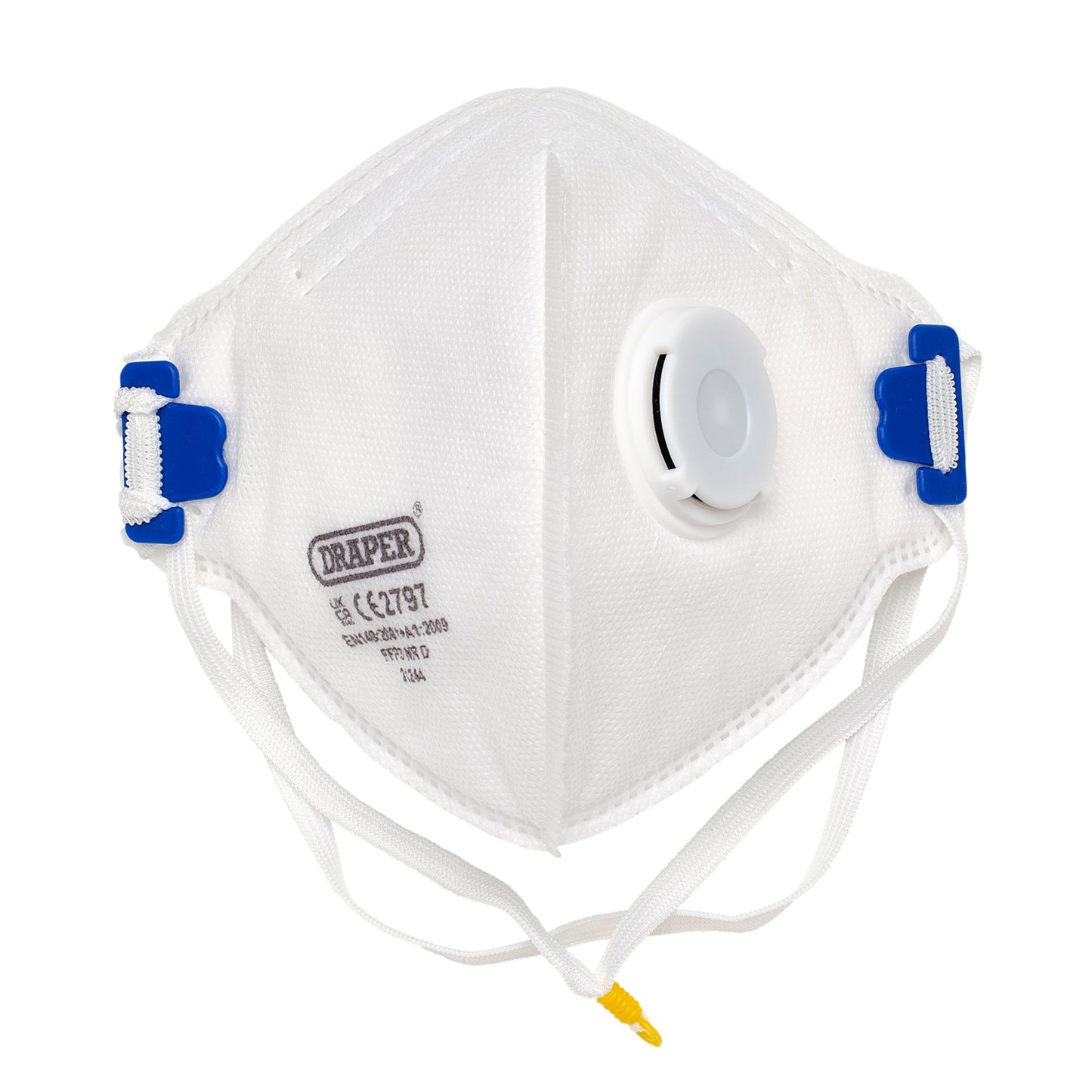 FPP3 NR Vertical Fold Flat Face Masks with Valve (Pack of 10)