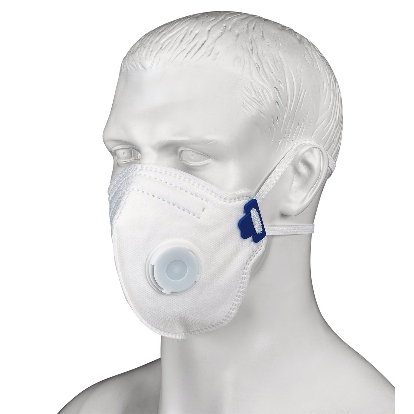 FPP3 NR Vertical Fold Flat Face Masks with Valve (Pack of 10)