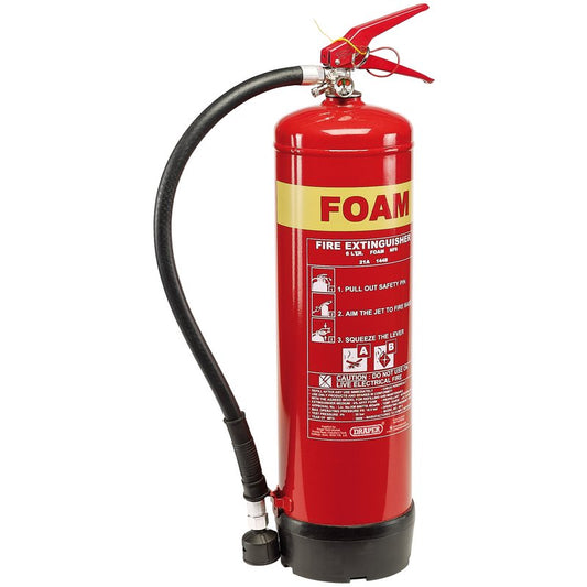 Draper Refillable Foam Fire Extinguisher 6L class A and B fires 21674