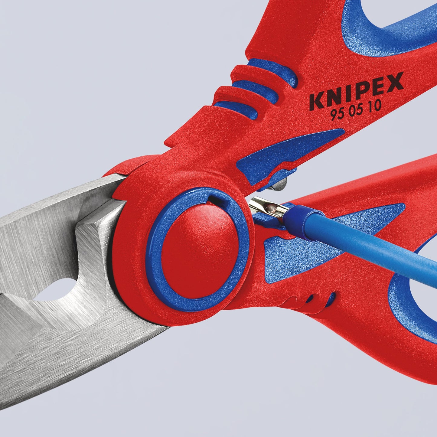 KNIPEX Electricians Shears 160mm Wire Shears Crimper Capacity 6.0mm² 21816