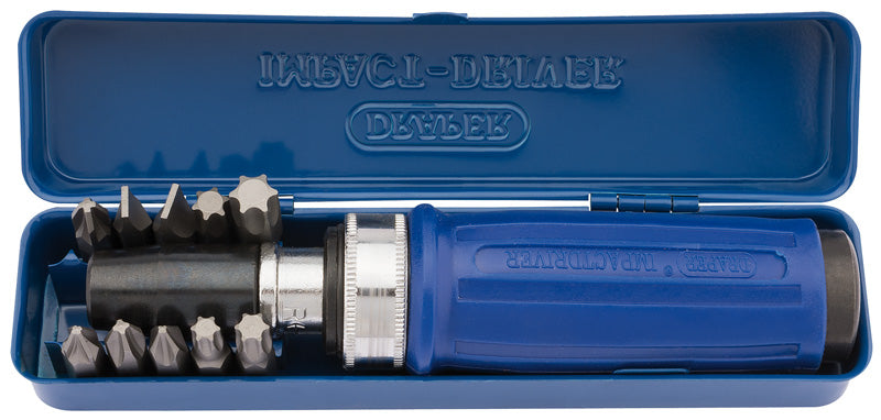 Draper Impact Screwdriver Set 12 Piece Steel Storage Case 22322