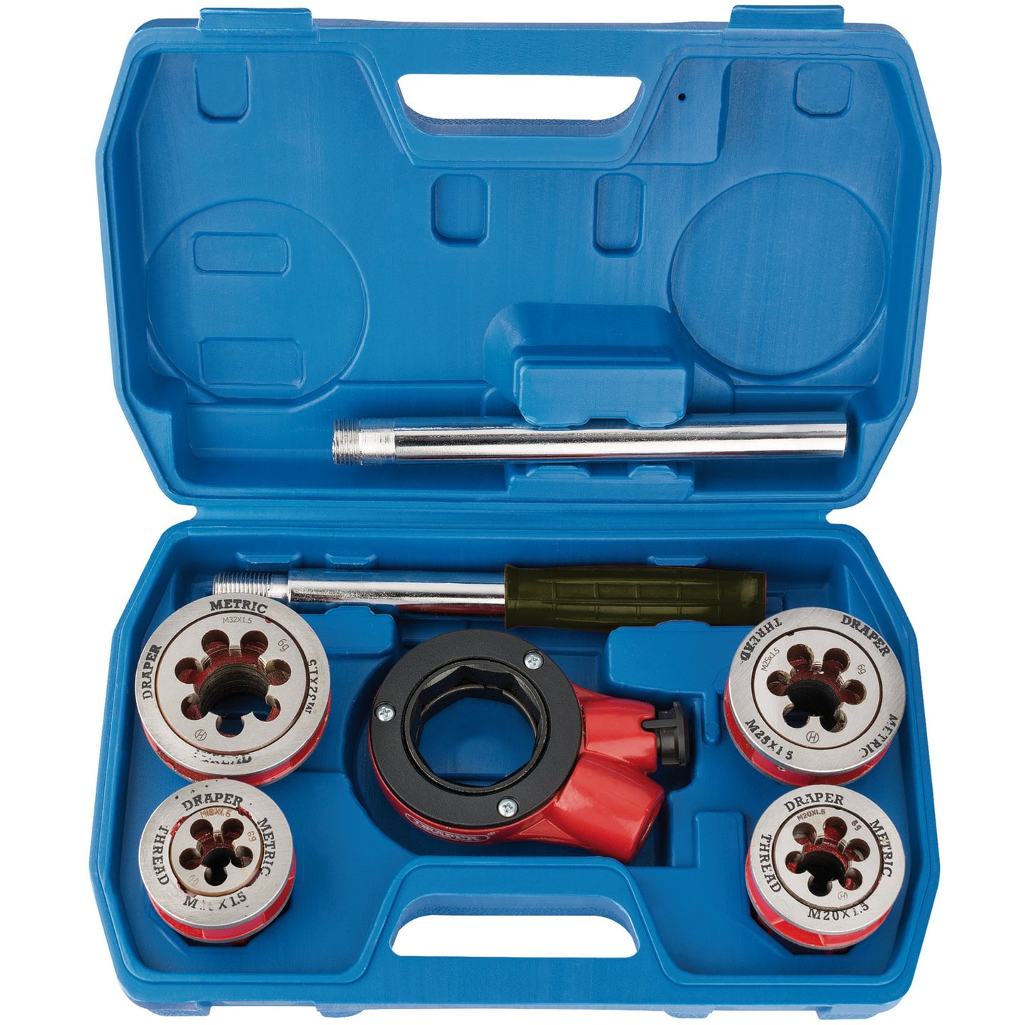 Draper Metric Ratcheting Pipe Threading Kit 7 Piece 16, 20, 25 and 32mm 22496