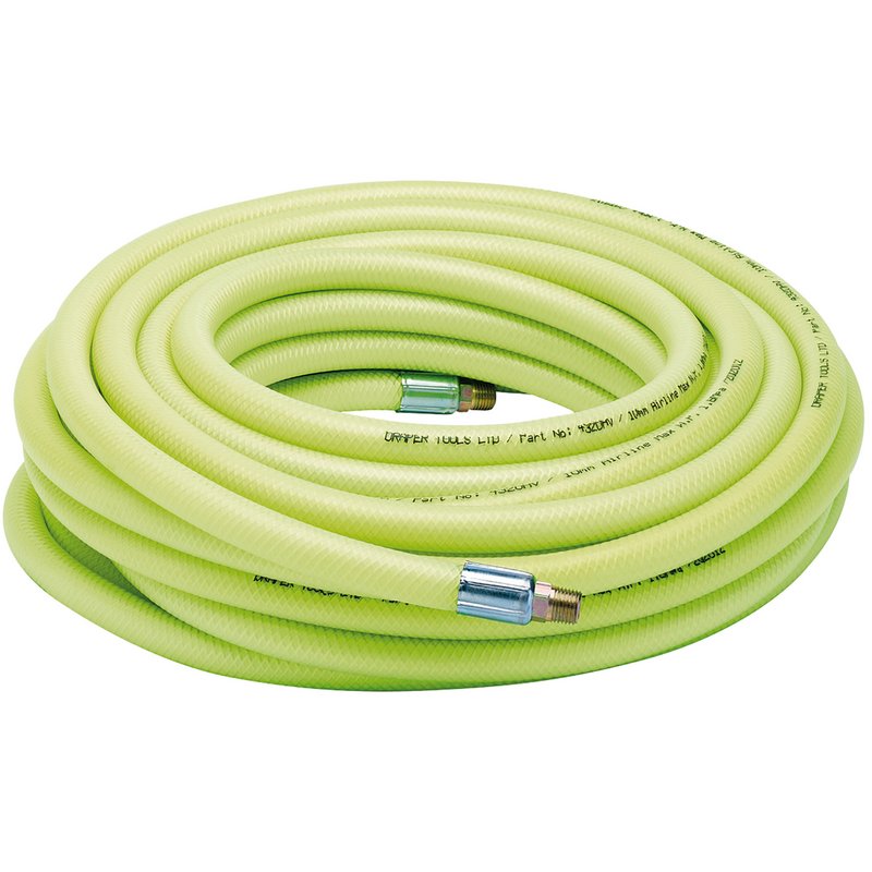 Draper High Vis Air Line Hose 15.2m 10mm Bore 1/4" BSP Male Ends 23191