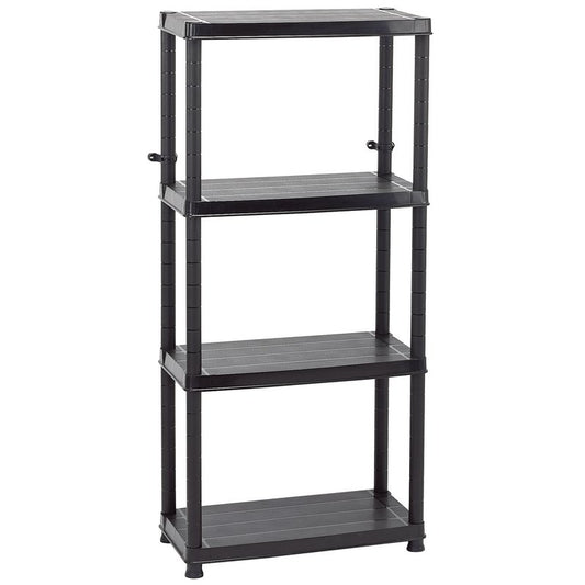 Draper 4 Tier Plastic Shelving Unit 600 x 300 x 1310mm Capacity 100kg 23230