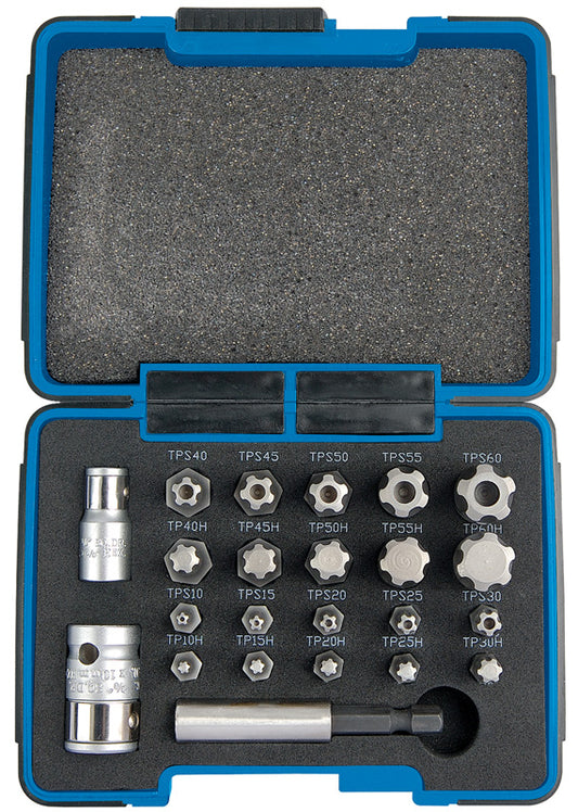 Draper Torx Star Plus Bit Set 23 Piece 1/4 & 3/8" Sq Dr Storage Case 23241