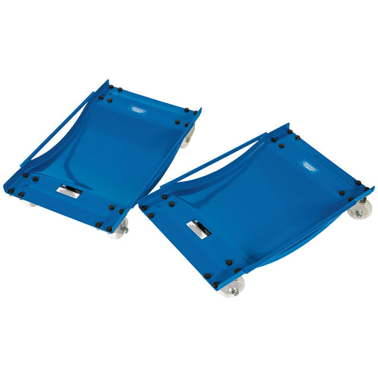 Draper Expert 454kg Steel Wheel Dollies Pair 600 x 360 x 100mm 23253