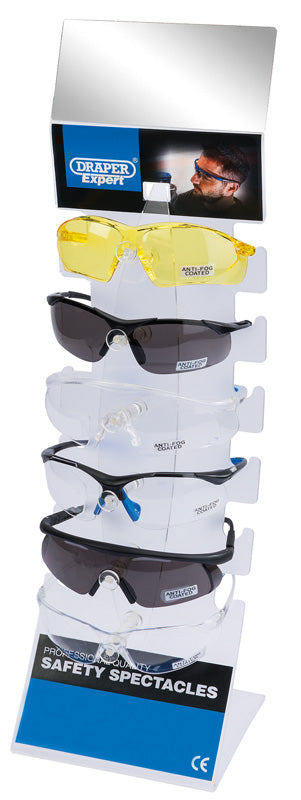 Draper Countertop Display of Six Safety Spectacles 36 In Total 23341