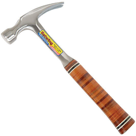 Estwing Straight Claw Hammer with Leather Grip 12oz 336g E12S