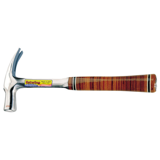 Estwing Straight Claw Hammer English Pattern with Leather Grip 24oz/672g E24S