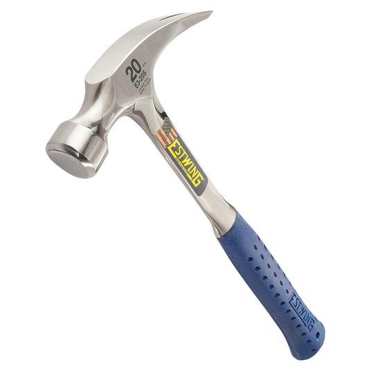 Estwing Straight Claw Hammer 20oz 560g Solid Forged In One Piece E3-20S