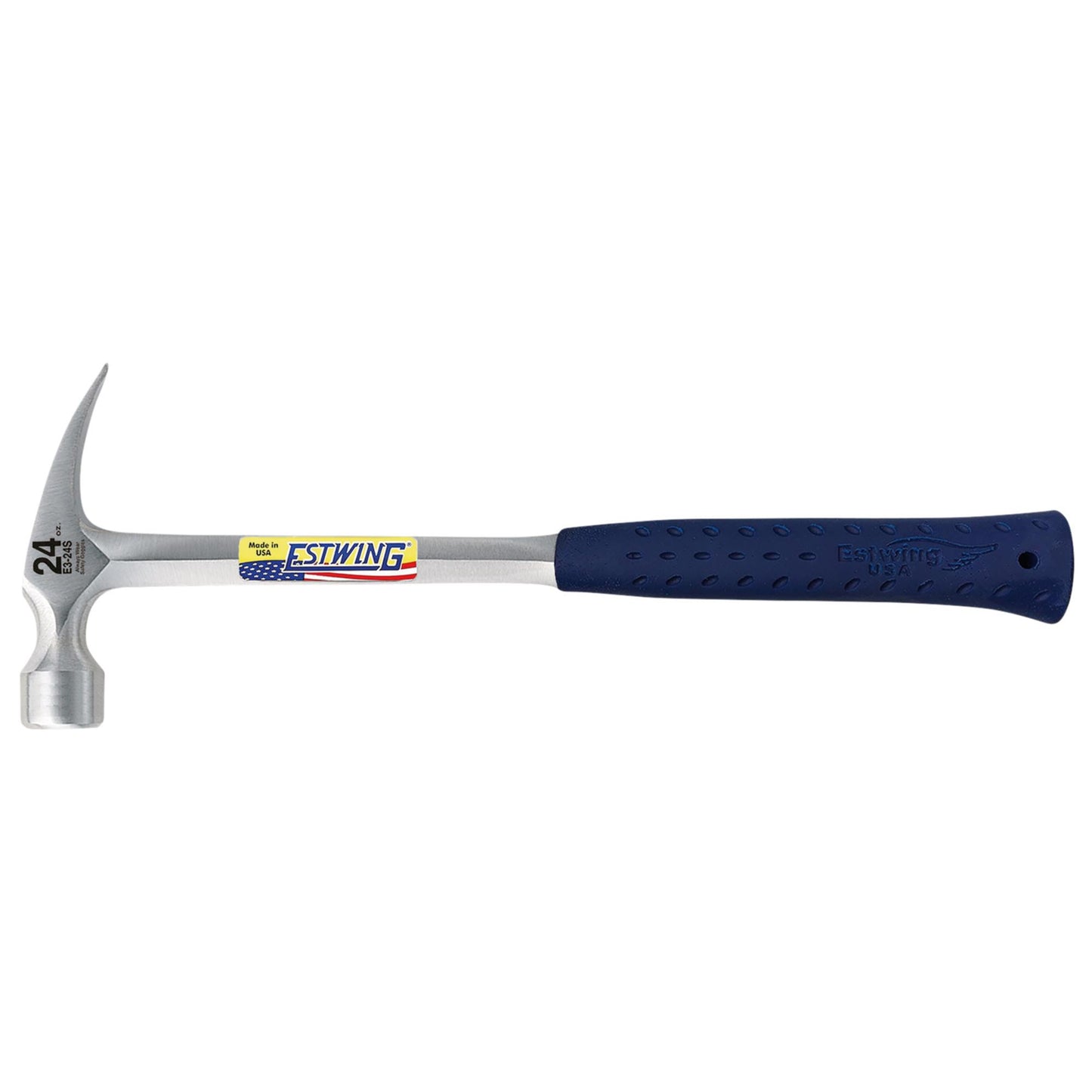 Estwing Smooth Face Straight Framing Hammer 24oz/672g 16" Vinyl Grip E3/24S